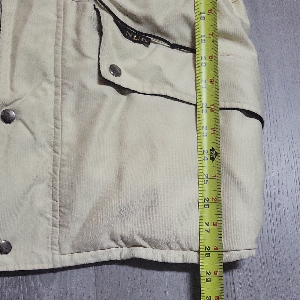 Women's Cream Puffer Jacket with Black Details - Picture 7 of 16